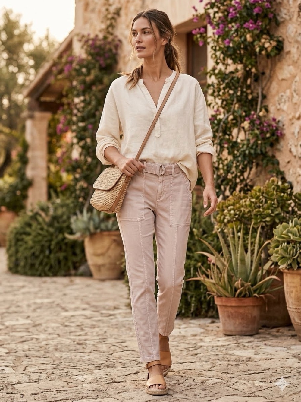 Anthropologie The Wanderer Utility Cargo Pants, Dusty Rose